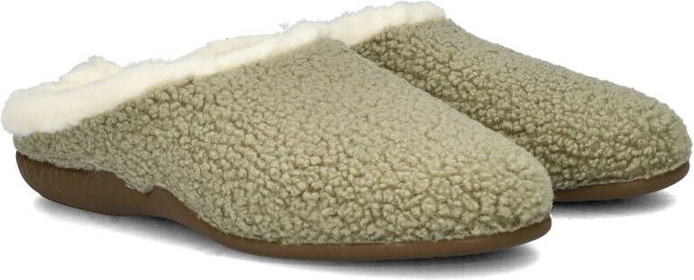 Nelson Home teddy pantoffels lichtgroen