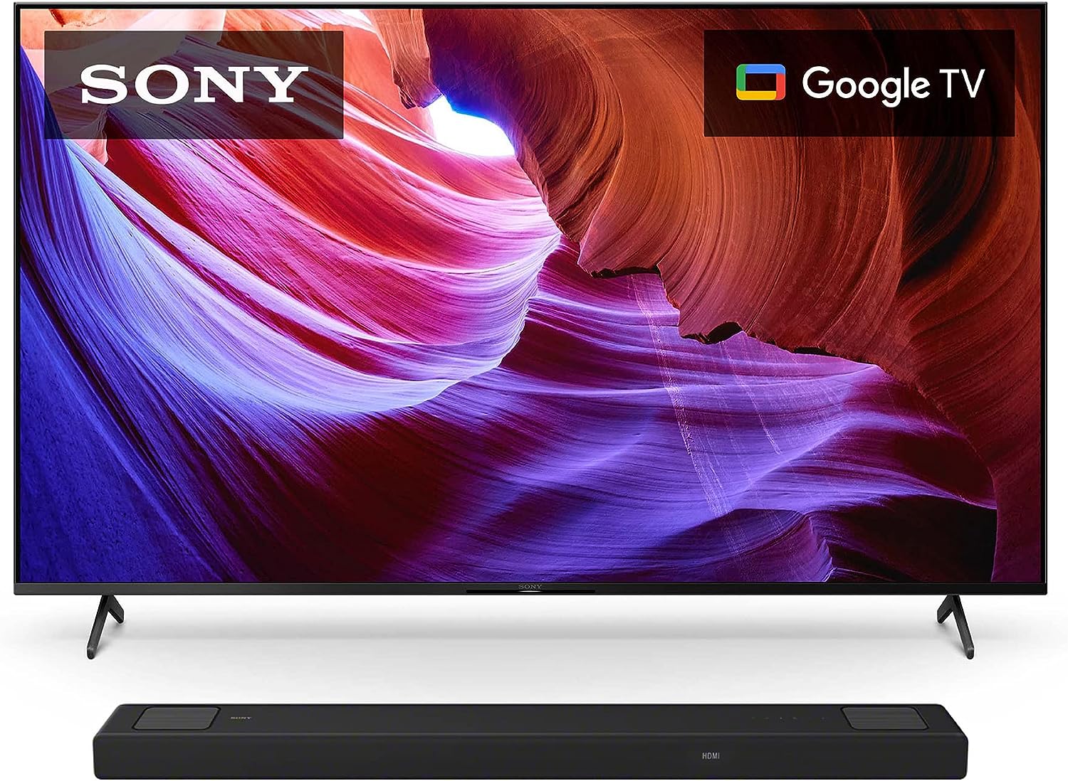 TV Sony 4K Ultra HD de 50 polegadas Série X85K: Smart TV LED com Google TV, Dolby Vision HDR e taxa de atualização nativa de 120 Hz (KD50X85K) - Modelo mais recente, preta.