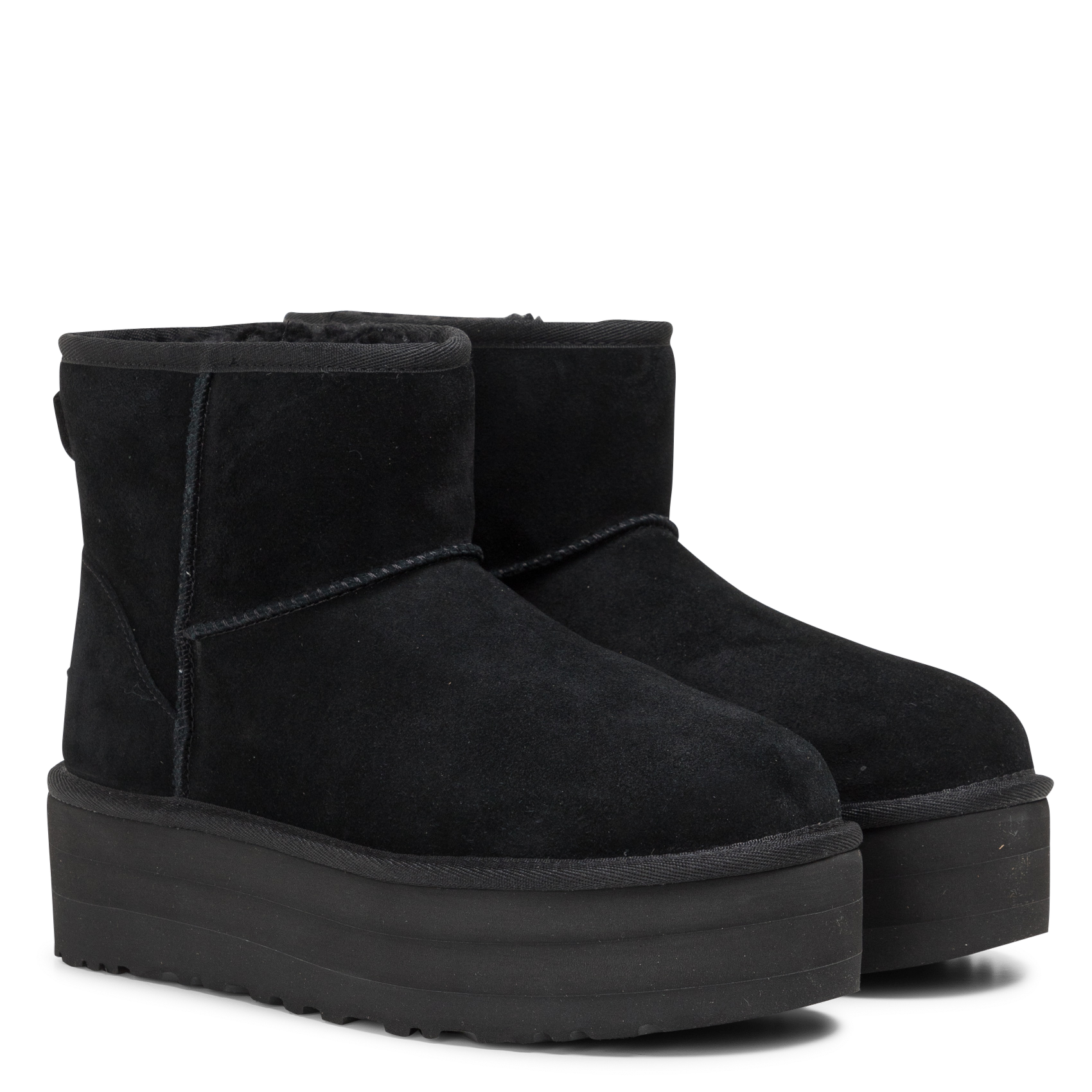 CLASSIC MINI PLATFORM - Bottines compensées en cuir | Noir