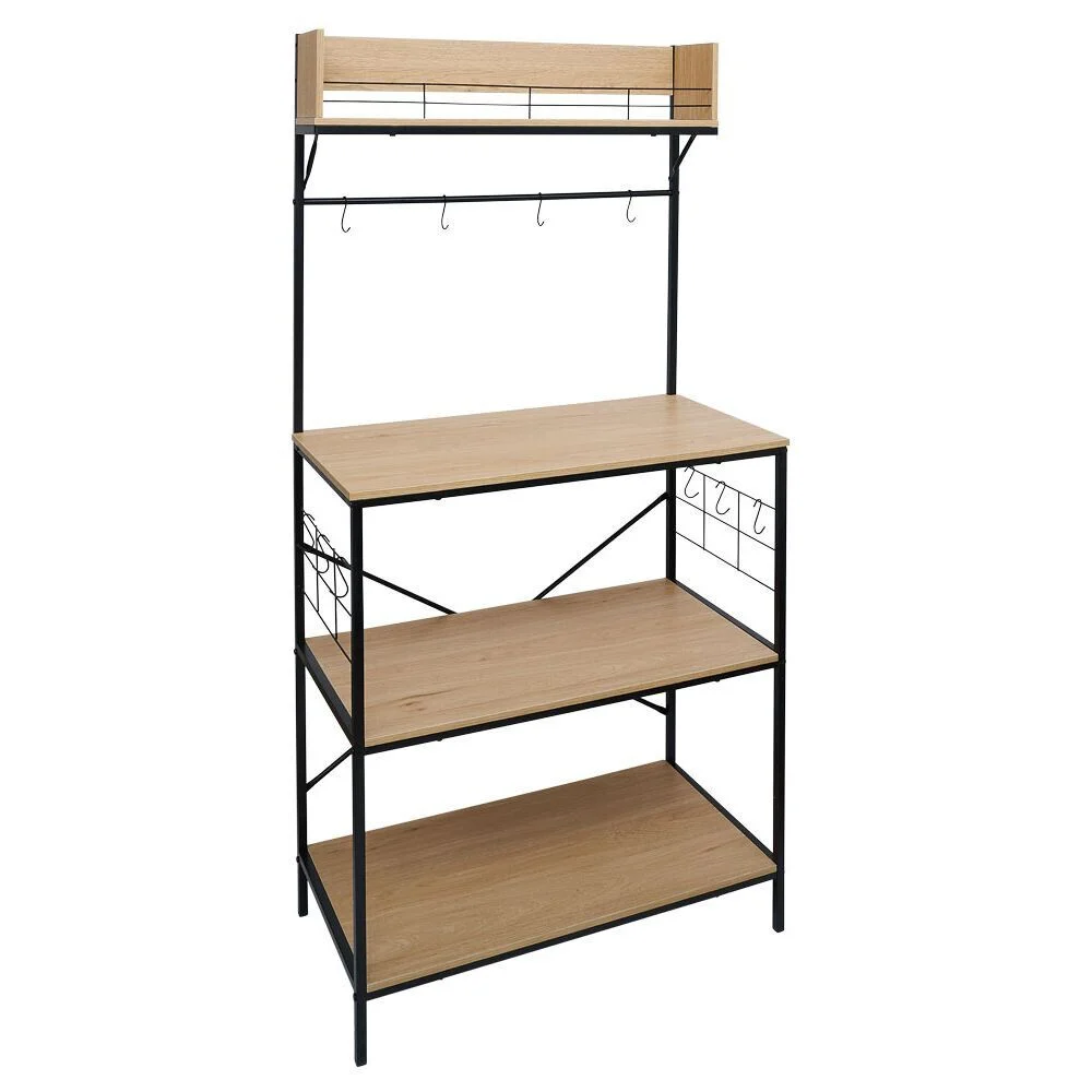 Meuble de rangement Kitchen bois et métal 80xH160x40cm