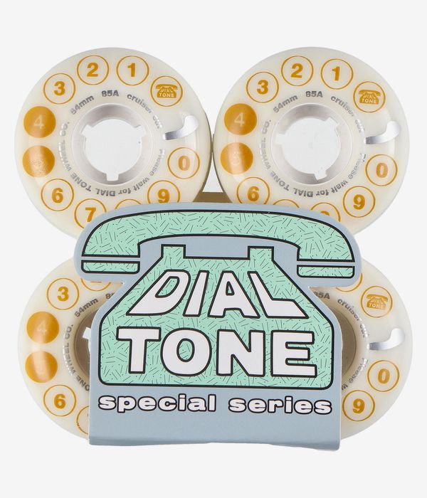 Dial Tone OG Rotary Cruiser Round Rollen (white) 54mm 85A 4er Pack