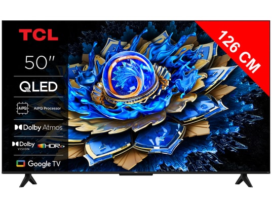 TCL - TV QLED 4K 126 cm 50T69C 4K QLED avec Google TV 2025