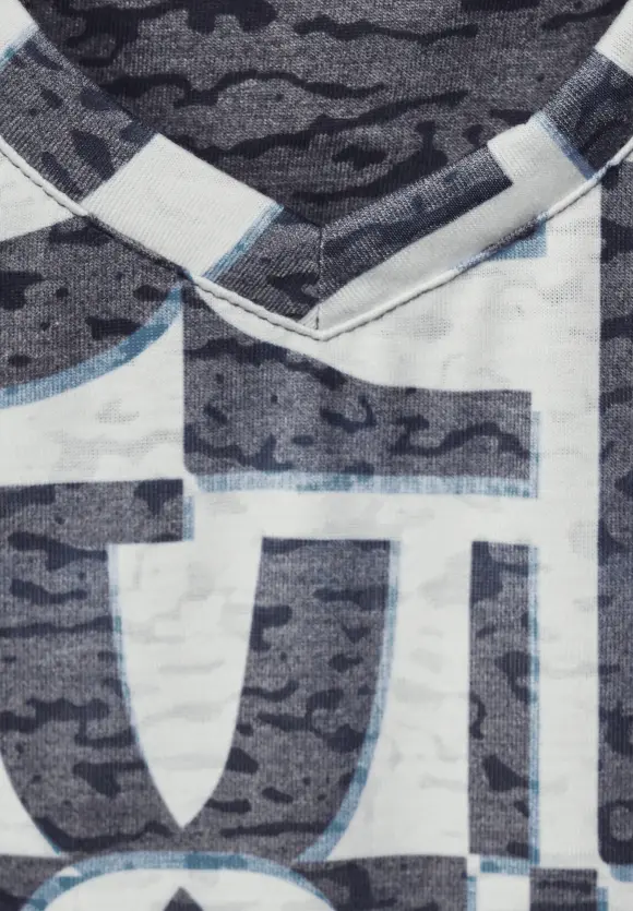 Burnout Print T-Shirt - universal blue