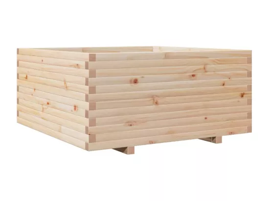 Jardinière bac lit surélevé bois marron 100 x 100 x 49.5 cm 02_0037262