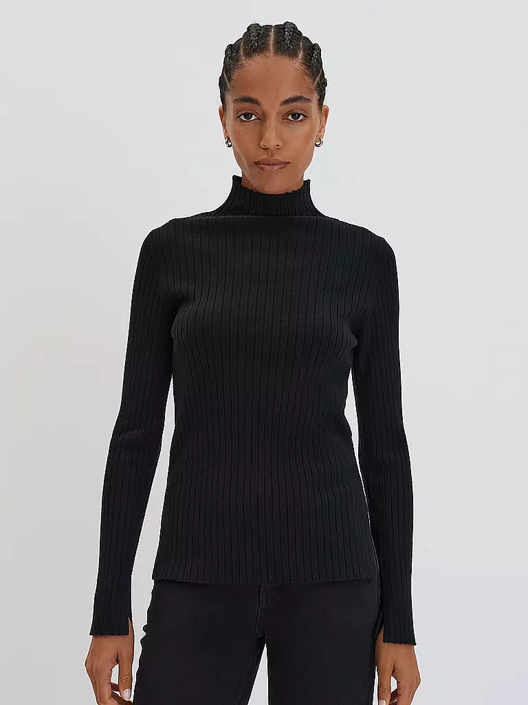 SOMEDAY Rollkragenpullover Slim Fit TIPPI SOFT schwarz