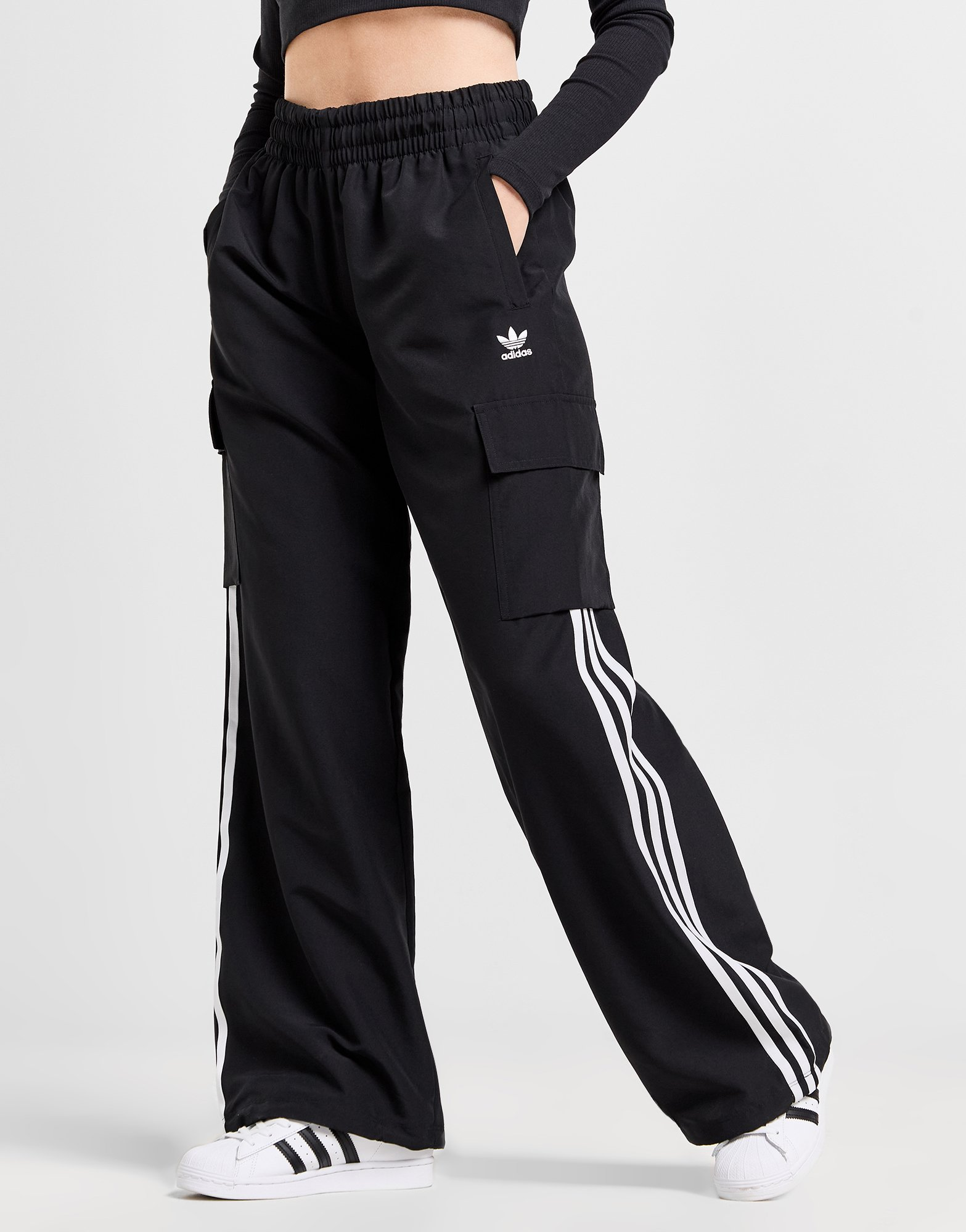 adidas Originals Pantalon Cargo Wide Leg 3 bandes Femme