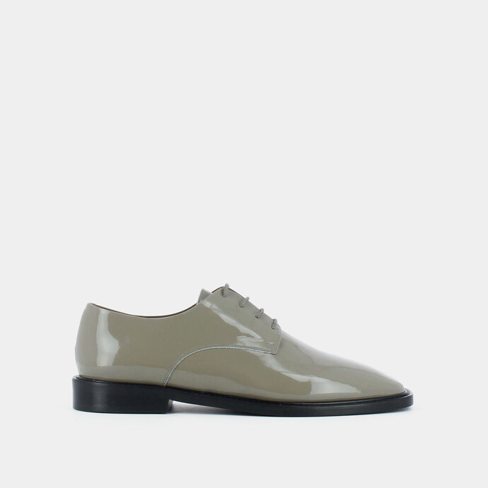 Derbies  en cuir vernis gris