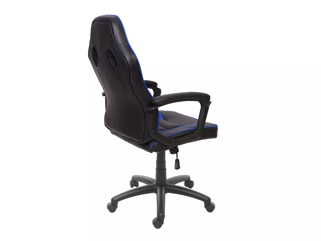 Chaise de bureau MCW-F59, noir-bleu