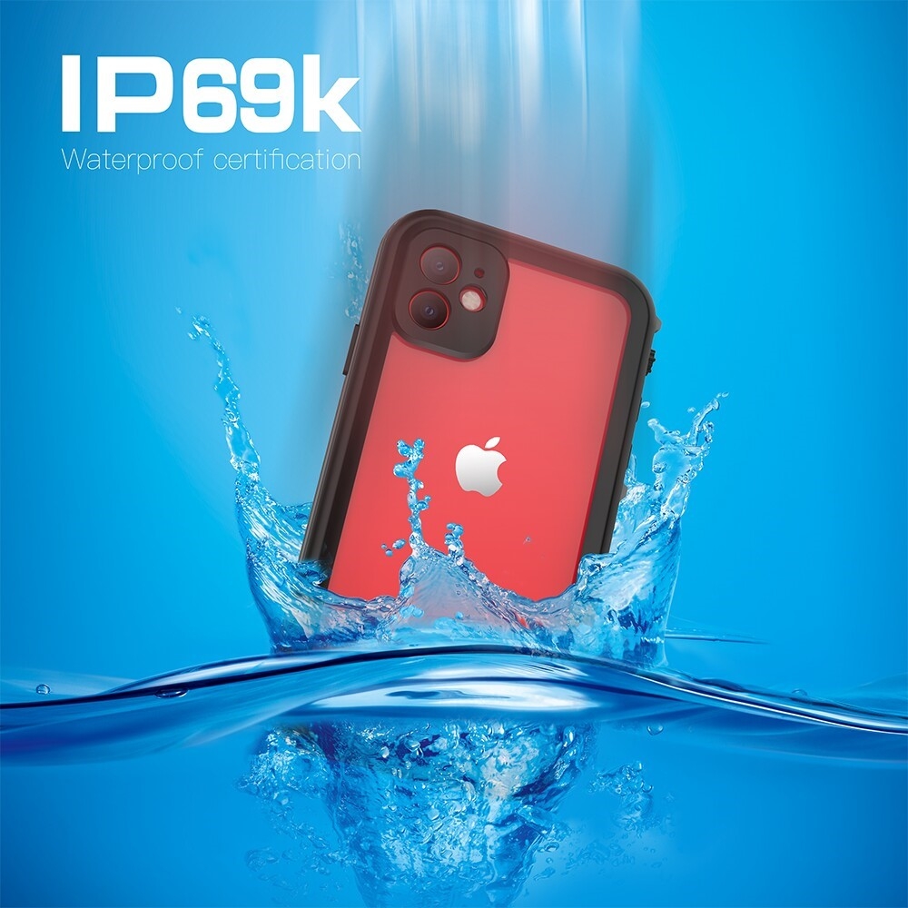 iPhone 11 Wasserfeste Outdoor Schutz Hülle (IP68) - Schwarz