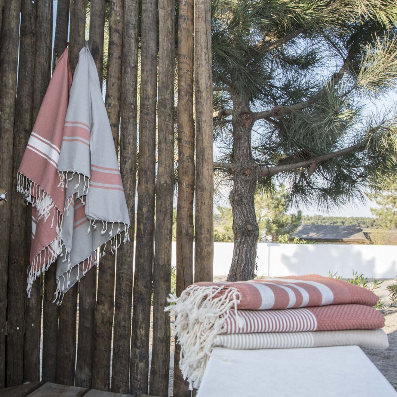 Febronie Fouta Traditionelle St Tropez terracotta - 100x200 cm