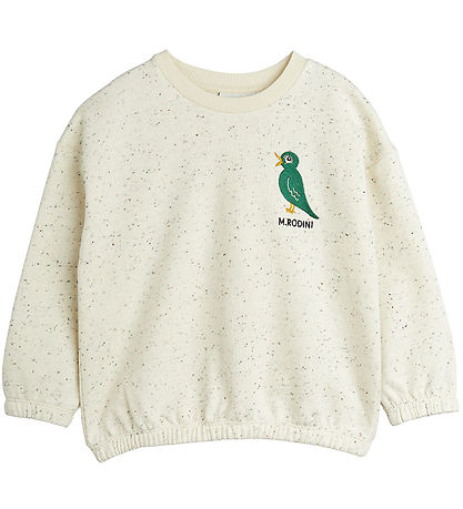 Mini Rodini Sweatshirt - Creme Meliert m. Vogel
