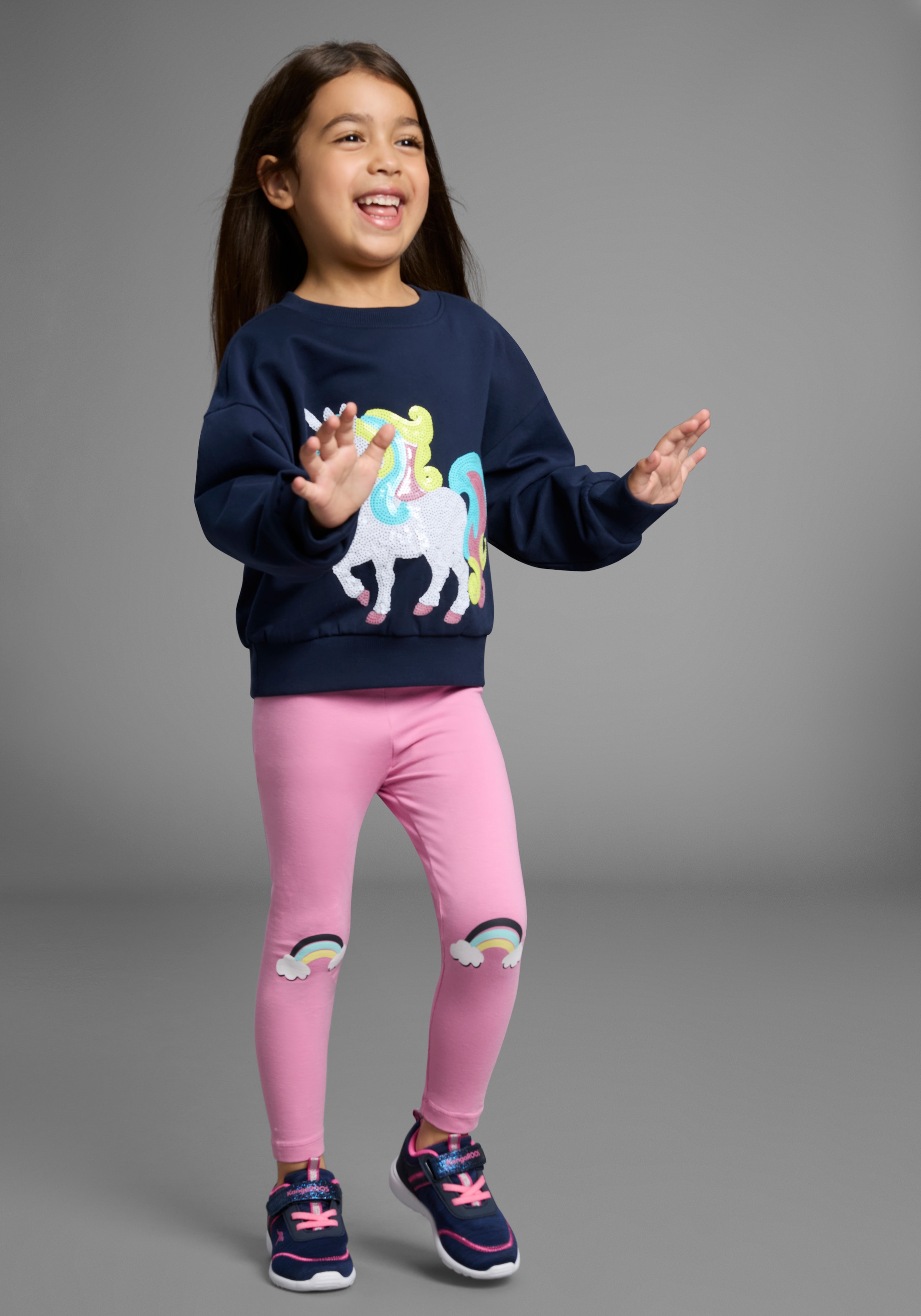 KIDSWORLD Leggings »2er Pack Leggings mit Regenbogen«  2er Pack Leggings mit Regenbogen und Ringel