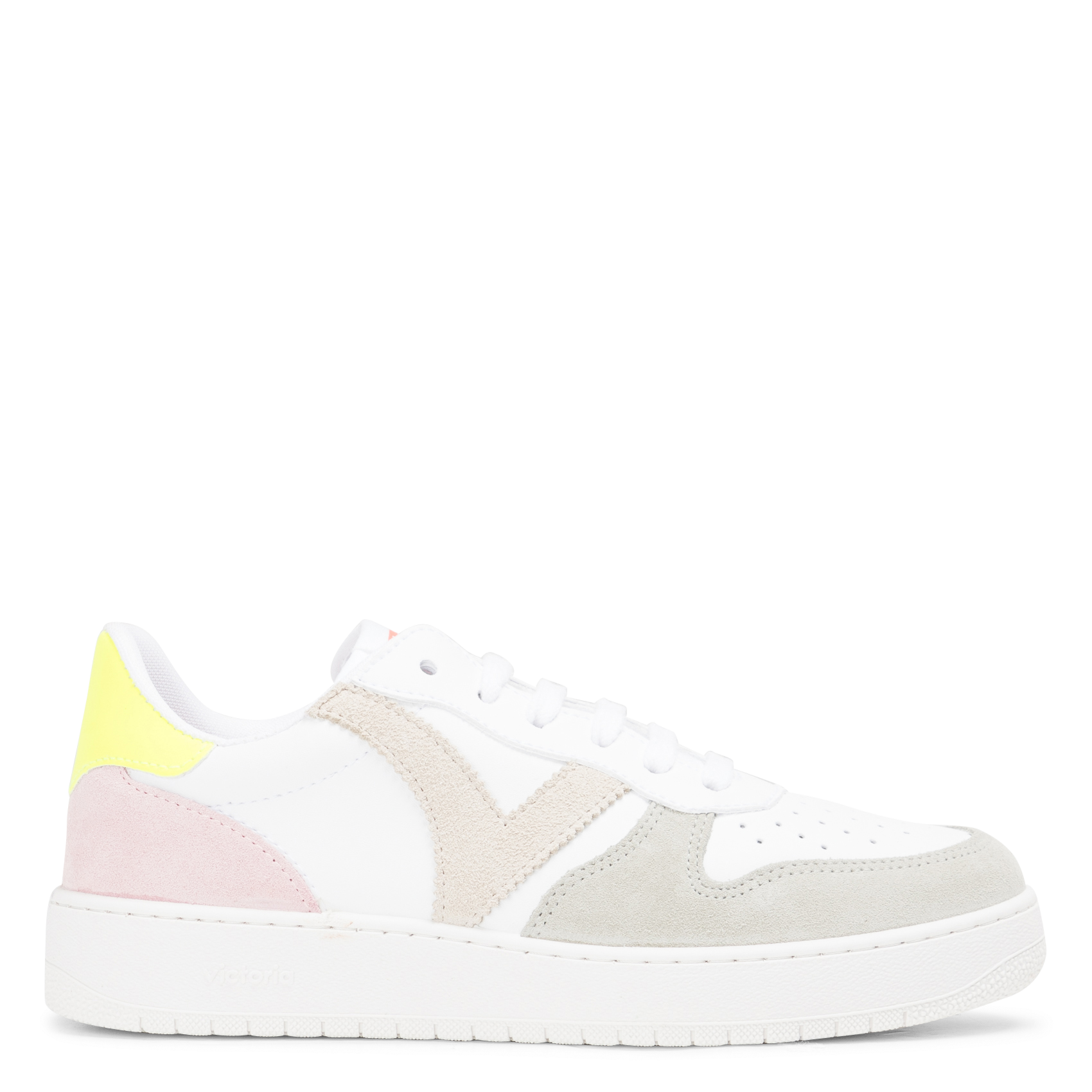 MADRID - Baskets basses aspect velours | Jaune
