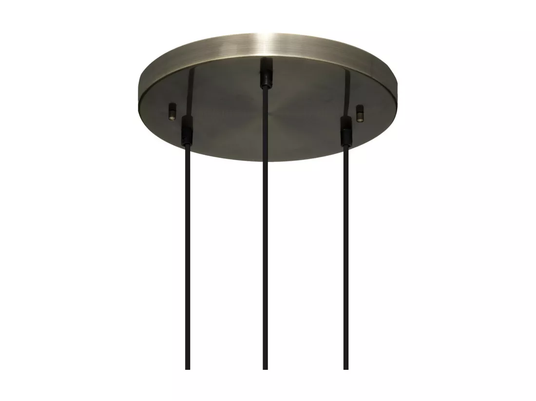 Luminaire Suspension 3 Lampes en métal et verre