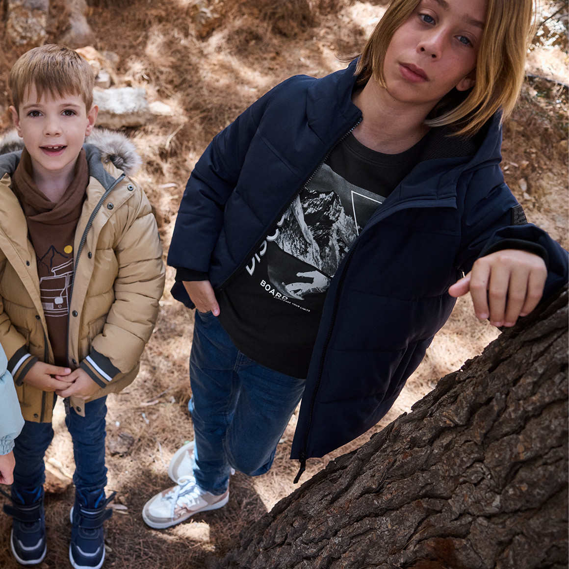 Yigga Jungen Langarmshirt mit Snowboard-Motiv dunkelgrau