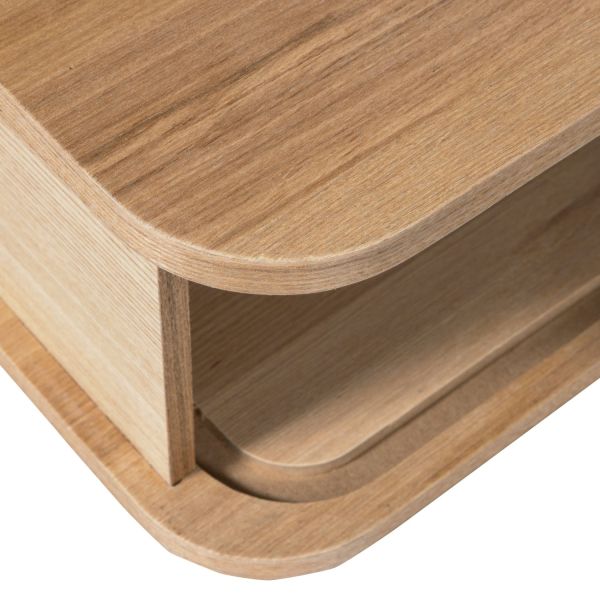 Woood Karri Nachtkastje - Rond - Hout Naturel
