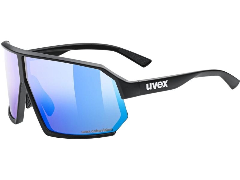 uvex Sportbrille Sportstyle 237 CV, S2 Black matt/Buzzy blu Sportbrille