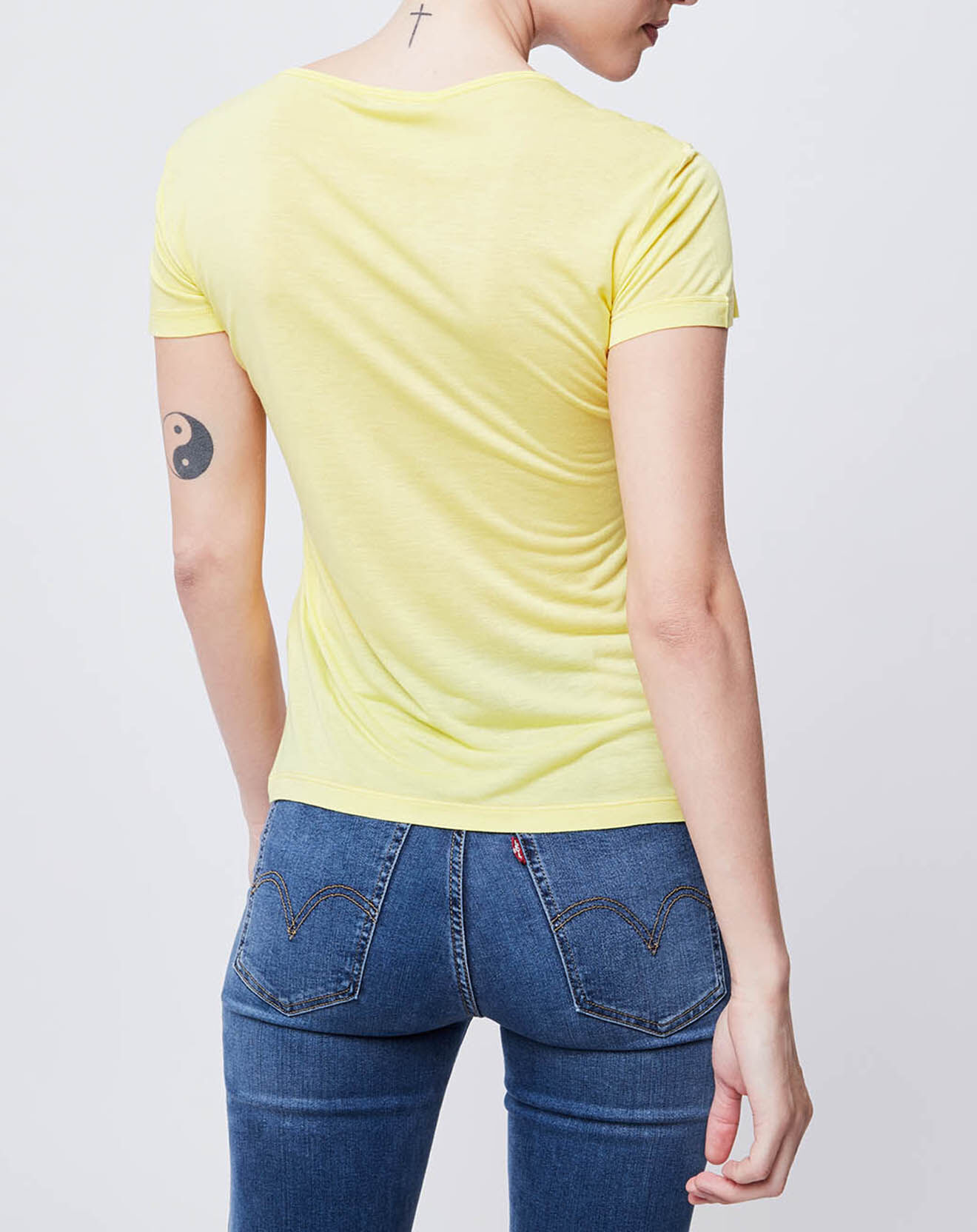 John Galliano T-Shirt imprimé jaune/multicolore