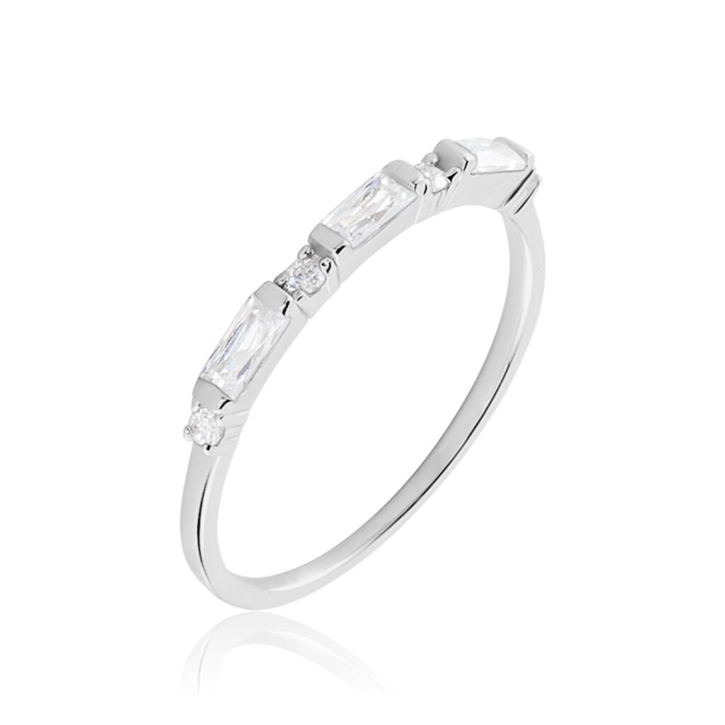 Bague Irenion Argent Blanc Oxyde De Zirconium