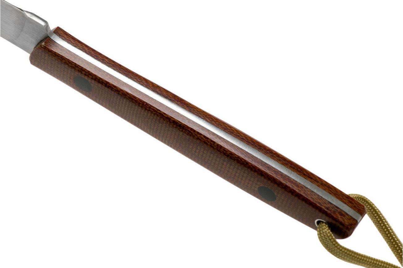 Ohta OFB SS 90 Natural Canvas Micarta vaststaand mes