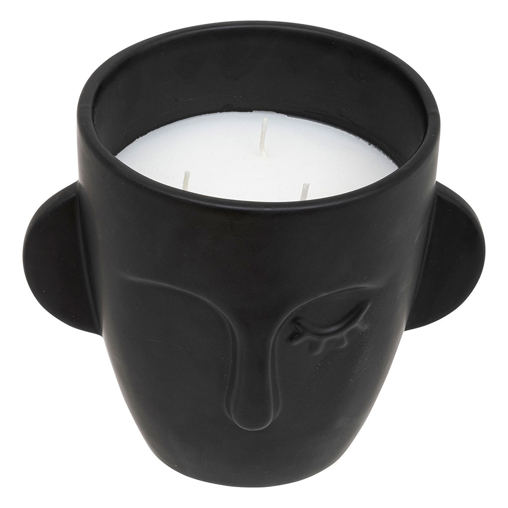 Bougie parfumée MAYA tonka noire 14.5x17.5cm