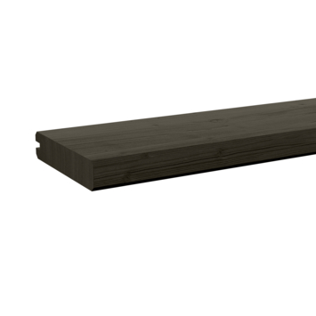Afdekprofielplank grenenhout antraciet ca. 2,8 x 14,5 cm, lengte ca. 180 cm