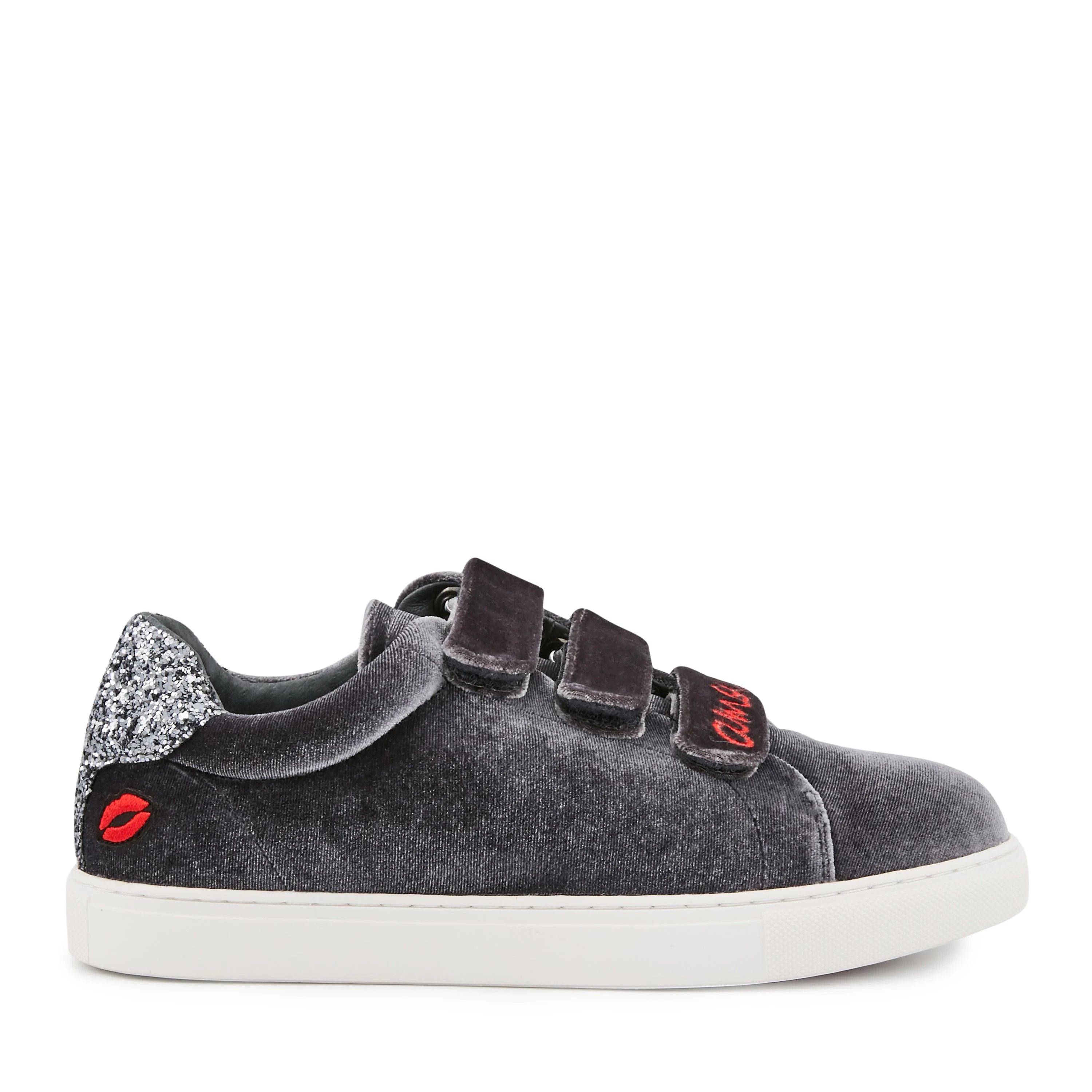 EDITH AMOUR - Sneakers en cuir | Gris