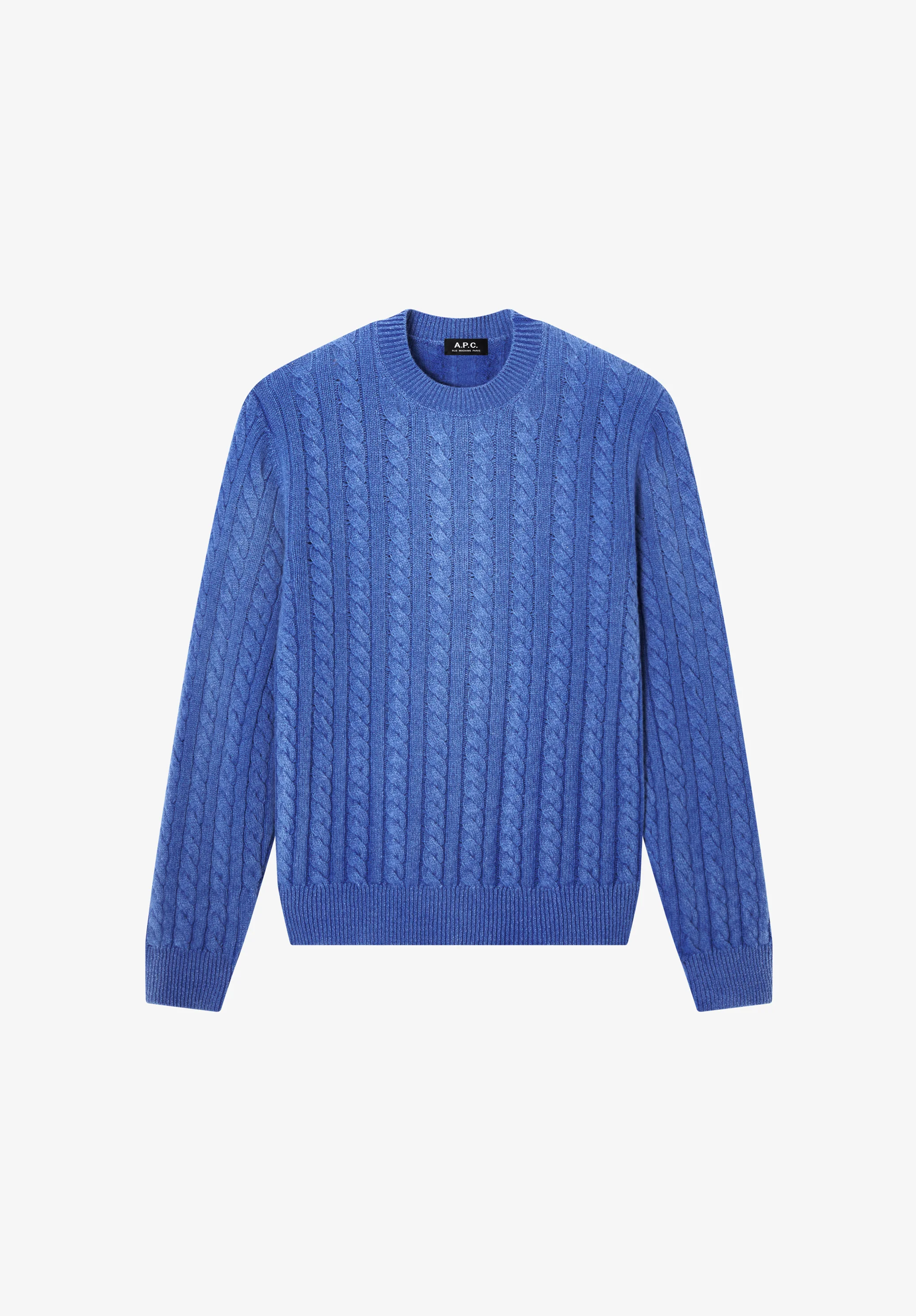 Pull bleu ample à torsades - Bleu