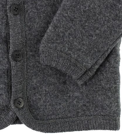 Joha Cardigan - Uld - M?rkegr?