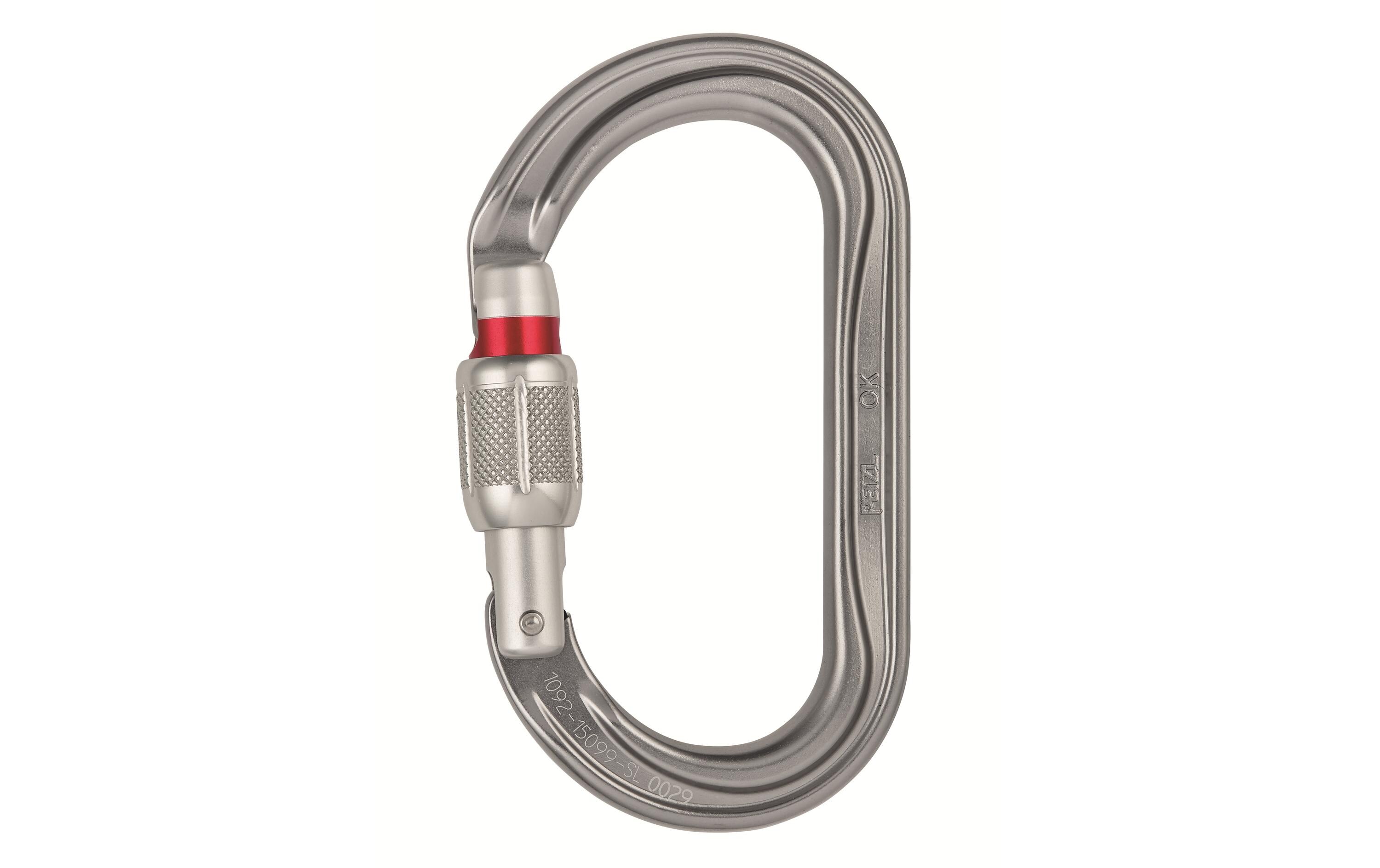 Karabiner Ok Screw-LockOvaler Karabiner für die Verwendung mit Seilrollen und Seilklemmen