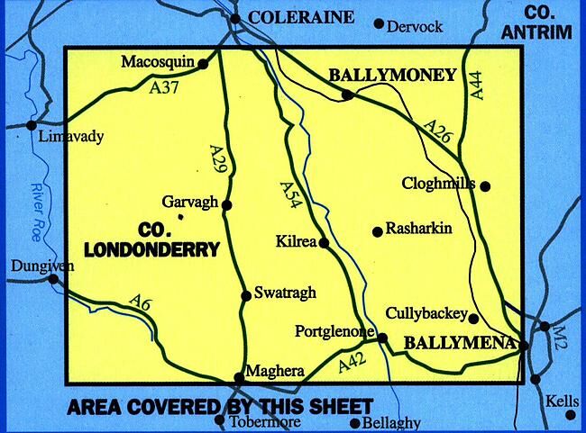 ORDNANCE SURVEY - 8 BALLYMONEY IRLANDE 1 50 000