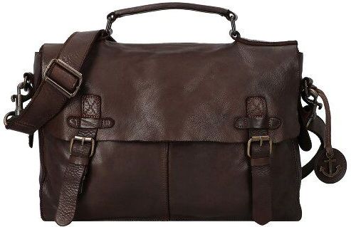 Harbour 2nd Ashton Boodschapper Leer 25 cm Laptop compartiment  bruin