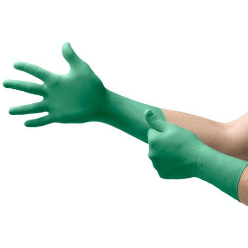 Gant à usage unique stérile Néoprène DermaShield 73-701 vert non poudré