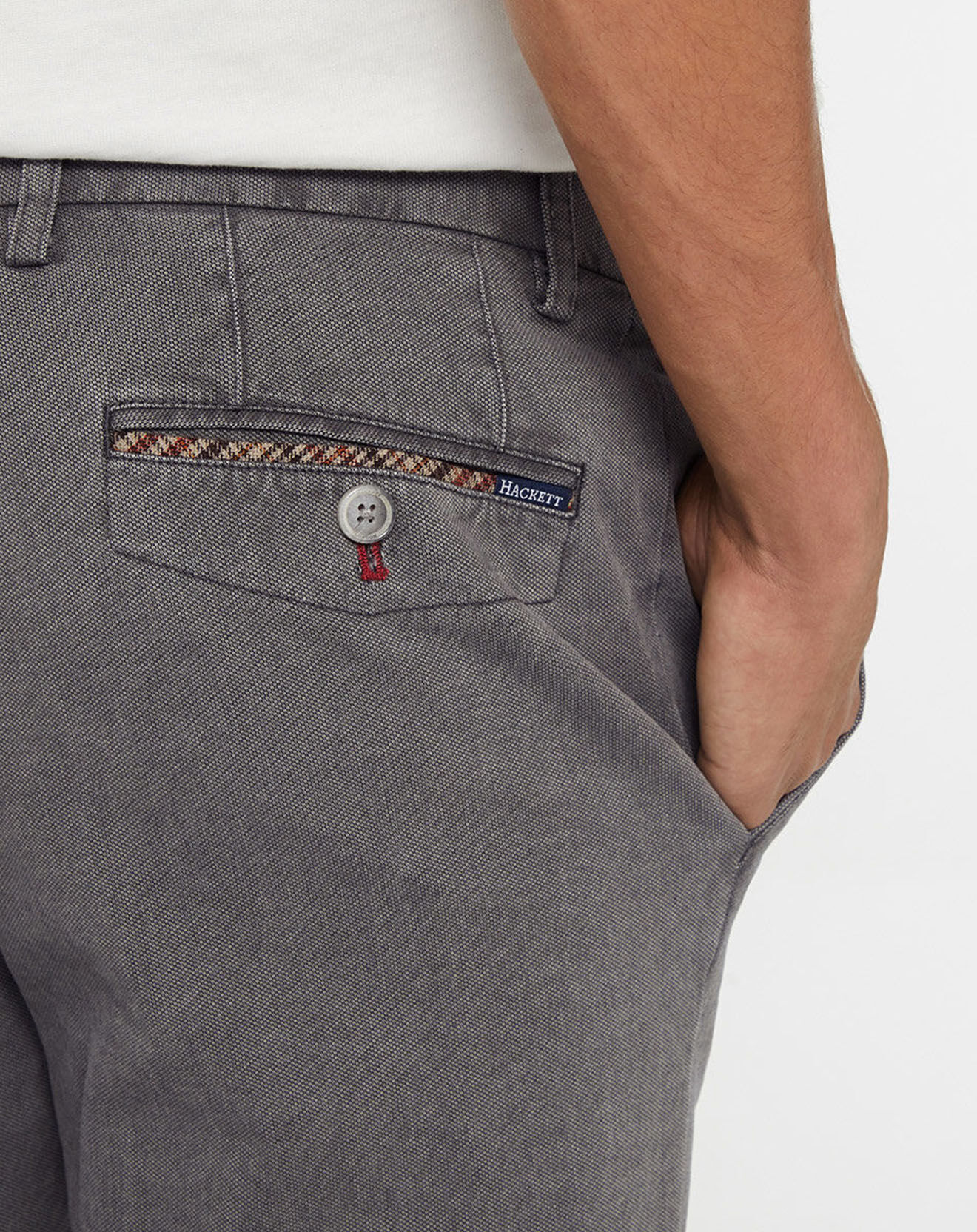 Hackett London Pantalon Chino Slim Armure gris