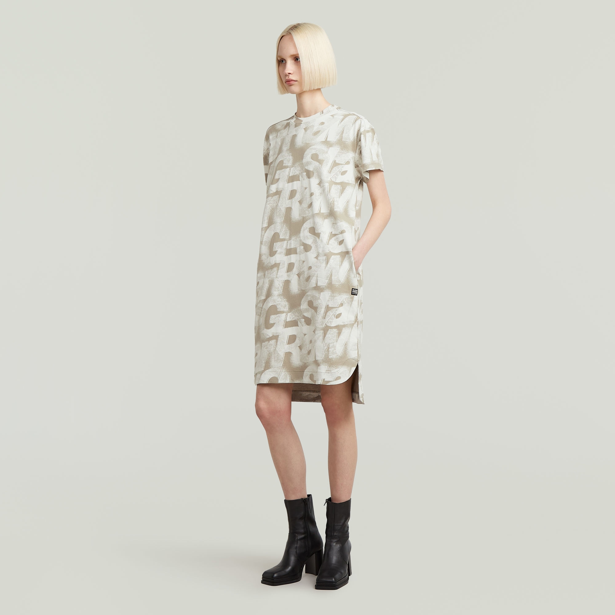 G-STAR Shirtkleid »Printed loose t-shirt dress« mit durchgängigem Print