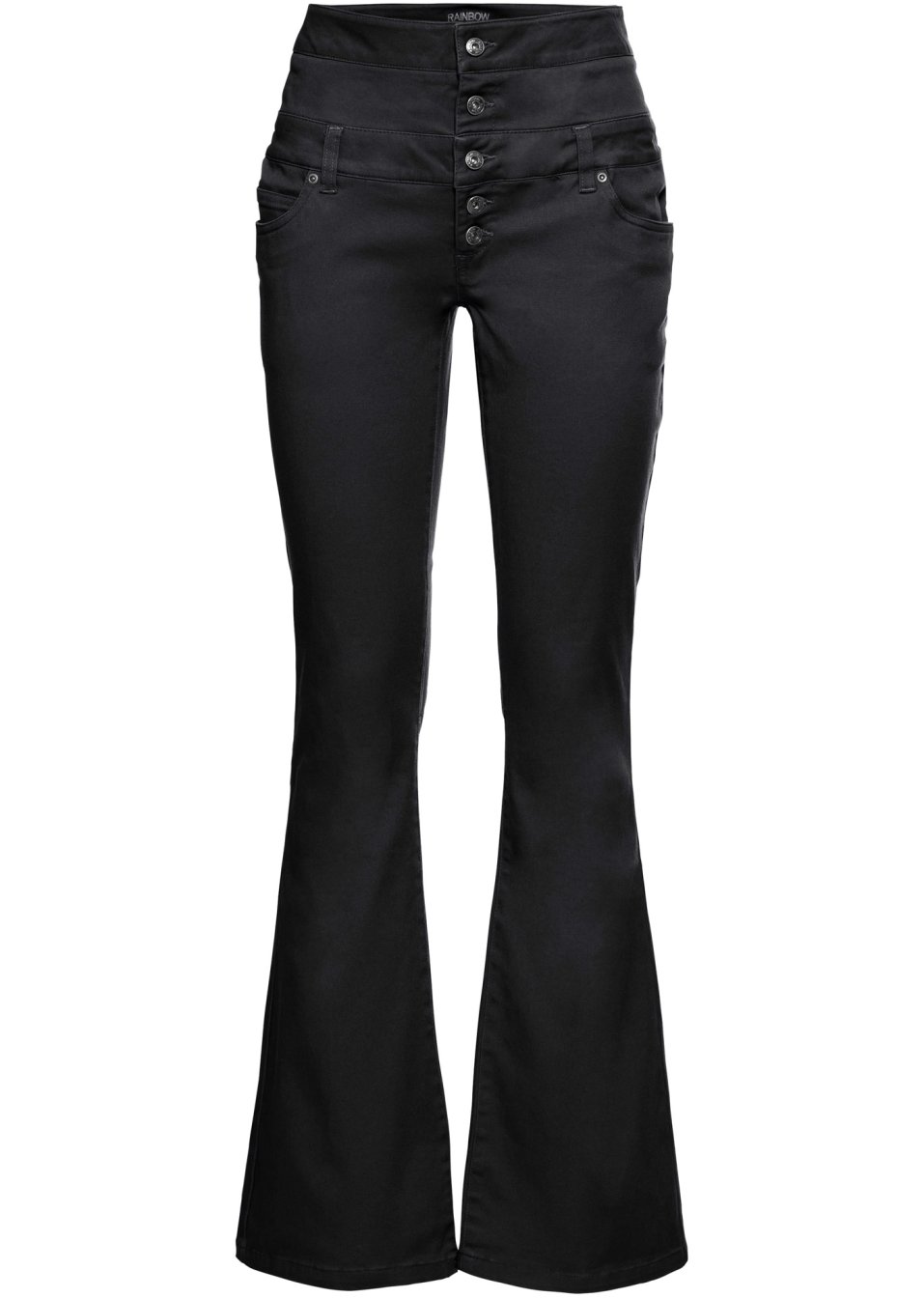 Pantalon à taille haute et jambes évasées