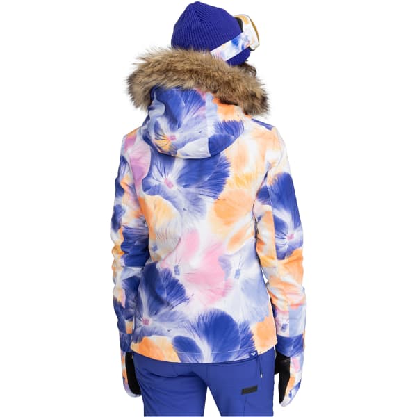 Veste de ski ROXY JET SKI JK BRIGHT WHITE PANSY PANSY