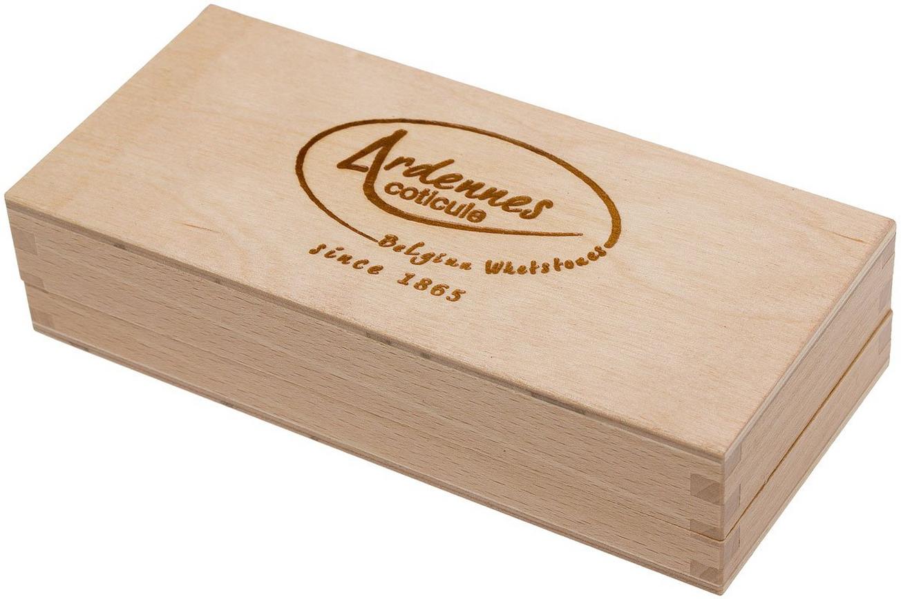 Ardennes Coticule houten opbergkist voor slijpsteen 150x60mm