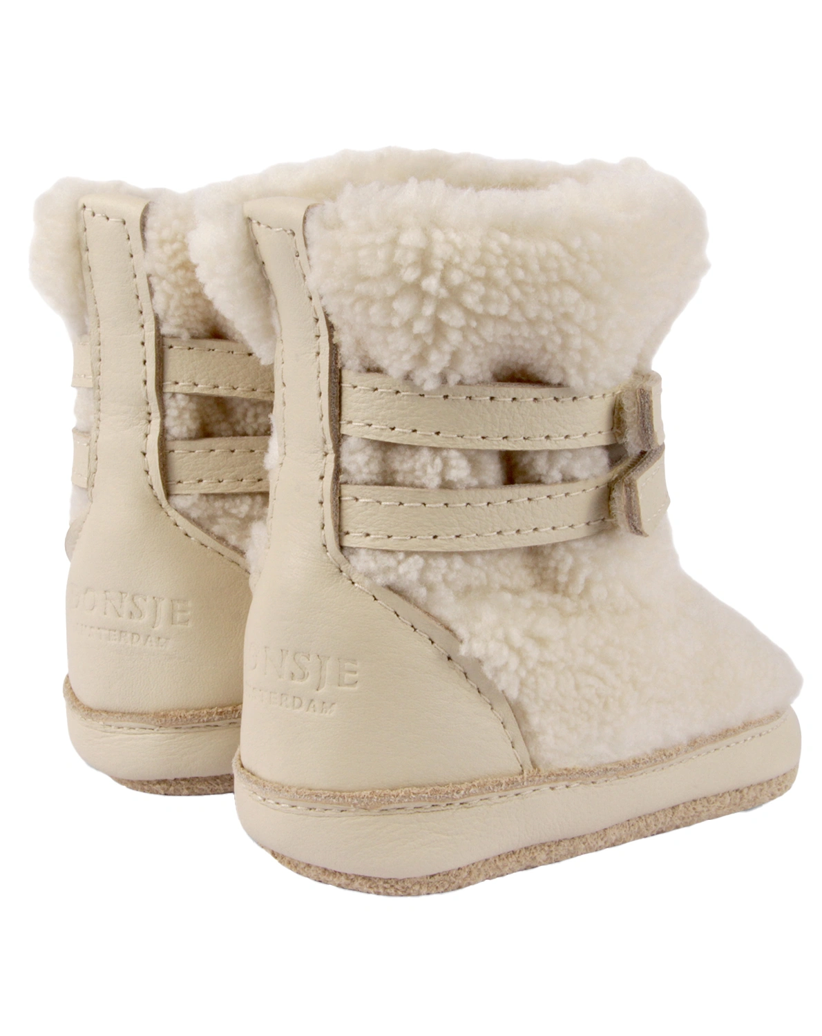 Krabbelschuhe LARISSO gefüttert in off white