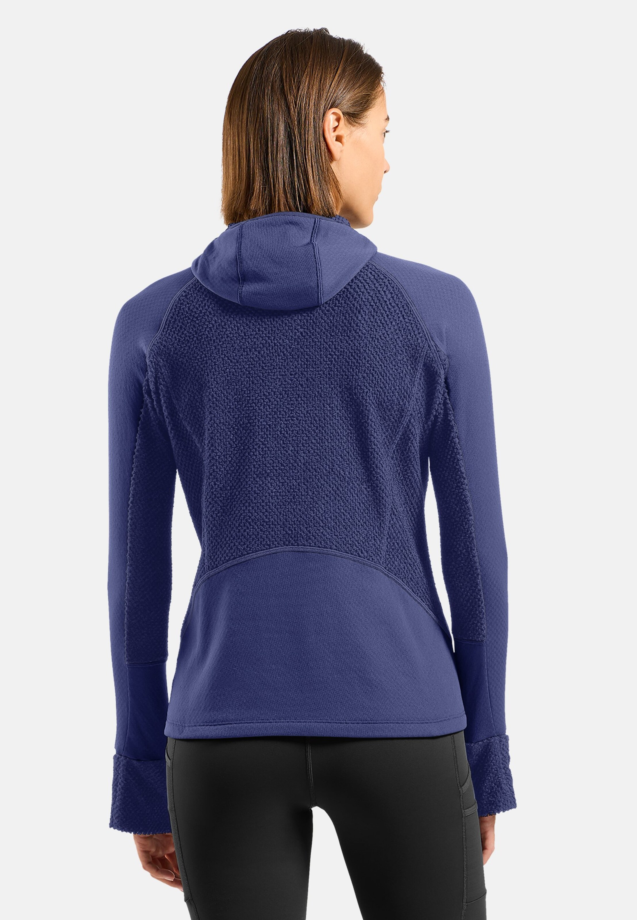 X-Alp Trailrunning-Shirt mit Halbreissverschluss und Kapuze in Skipper Blue