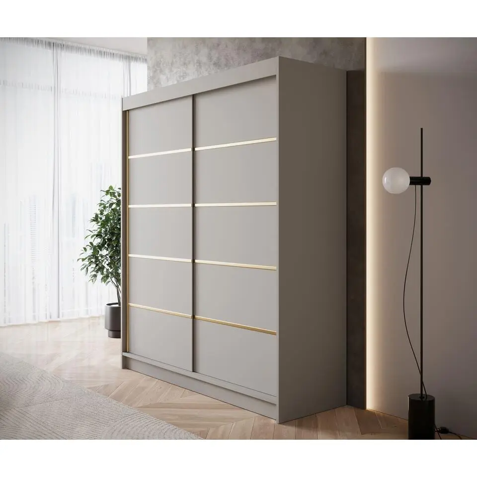 Meubella - Kledingkast Eagle - Beige - 180 cm