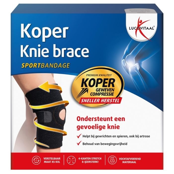 Lucovitaal Brace Knie Koper 1 stuk