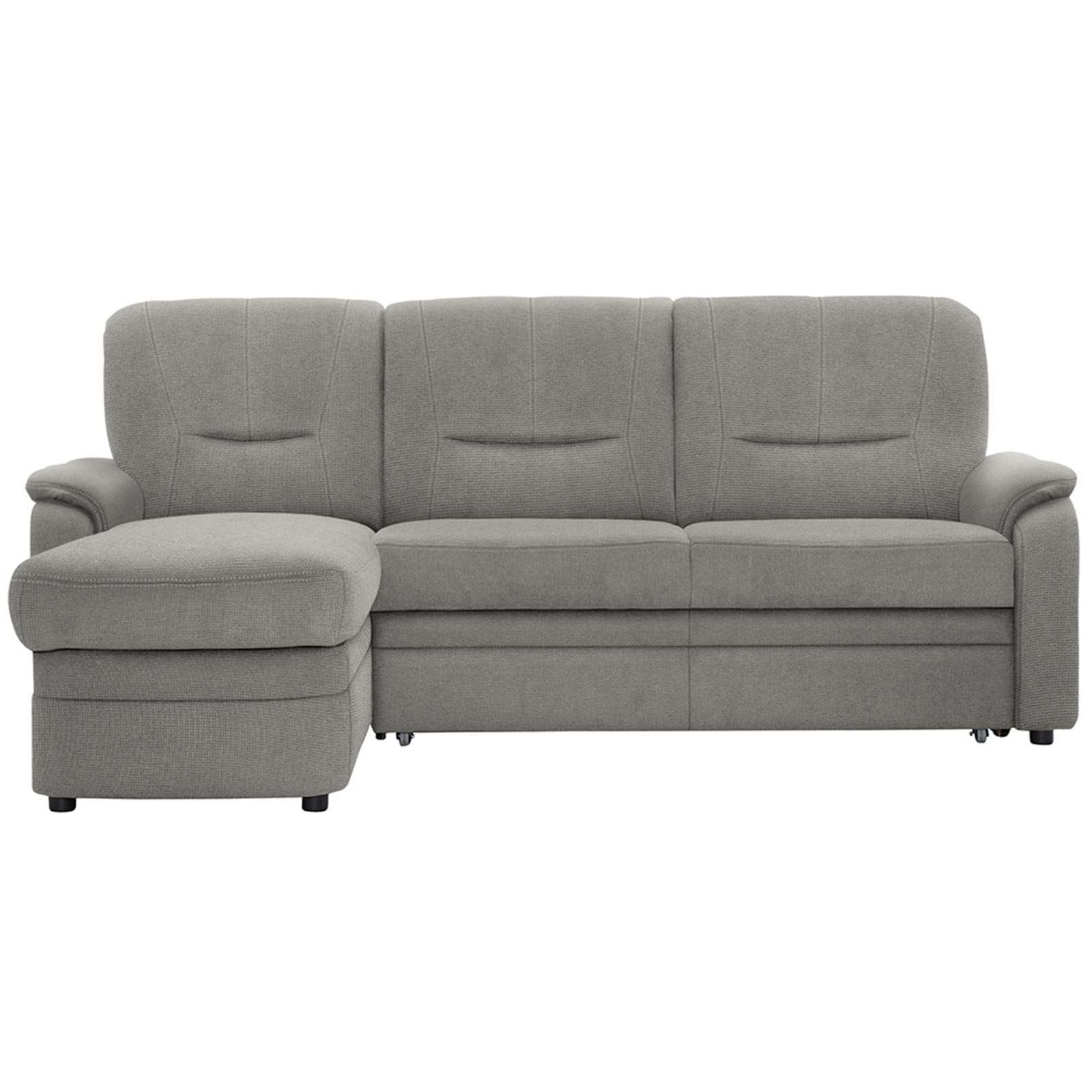 polsterpower Ecksofa - Belle silver - Basismodell - Recamiere links