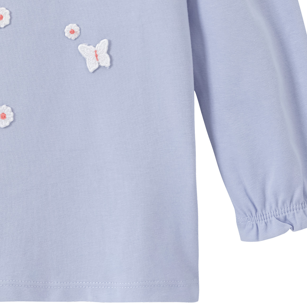 Topolino Mädchen Langarmshirt mit Applikationen hellblau