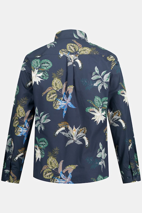 Hemd, Langarm, floraler Print, Buttondown-Kragen, Modern Fit