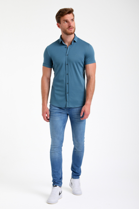 Gabbiano blauwe heren overhemd
