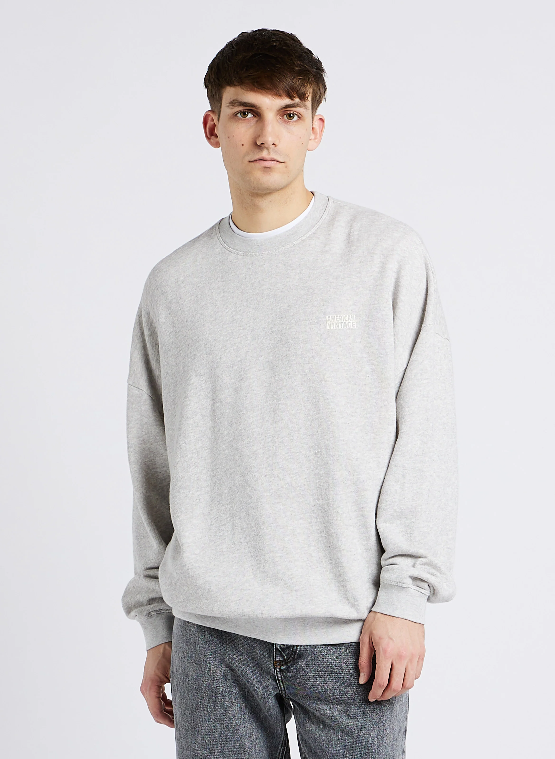 KODYTOWN - Sweat col rond sérigraphié en coton bio | Gris
