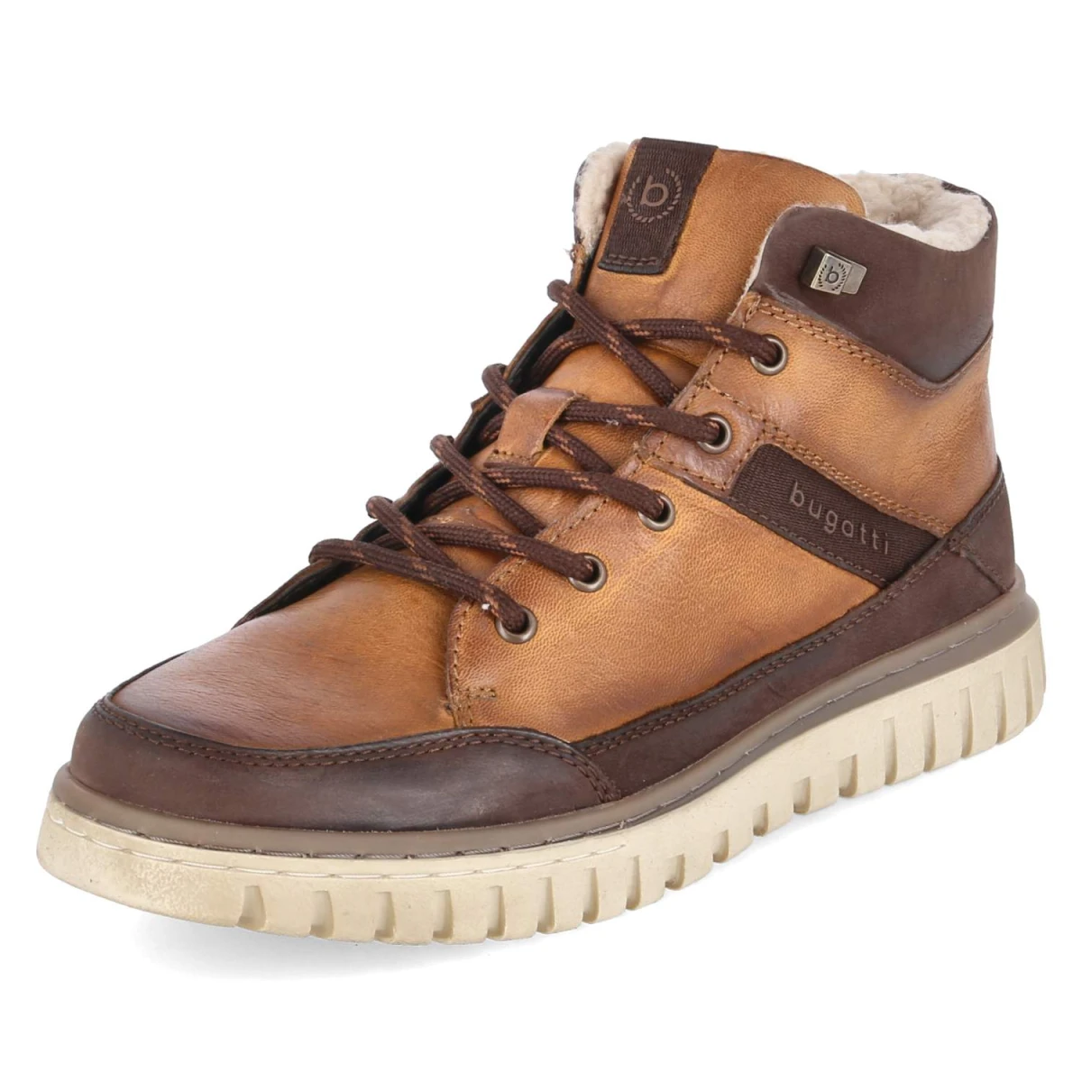 BugattiWinterboots - cognac / dark brown