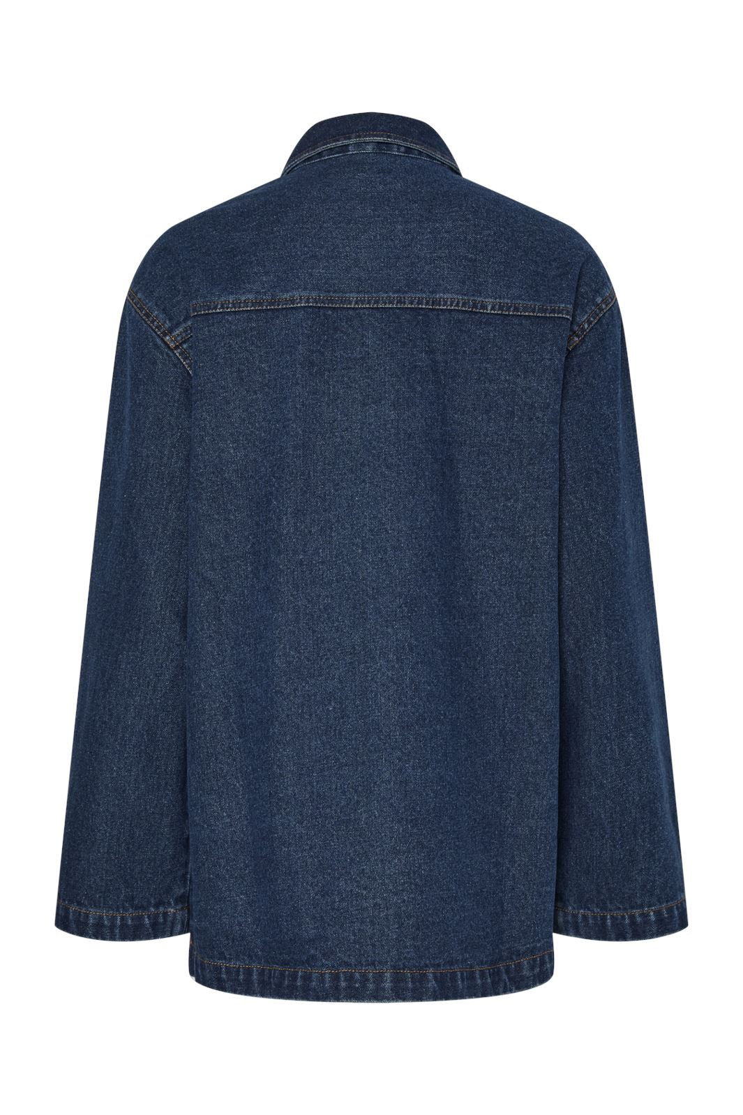 Pieces Pcflora Ls Oversize Denim Shirt Fsy