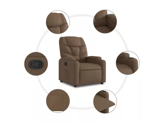 Fauteuil inclinable Marron Tissu